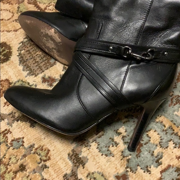 Coach black leather knee high boots - Picture 5 of 6